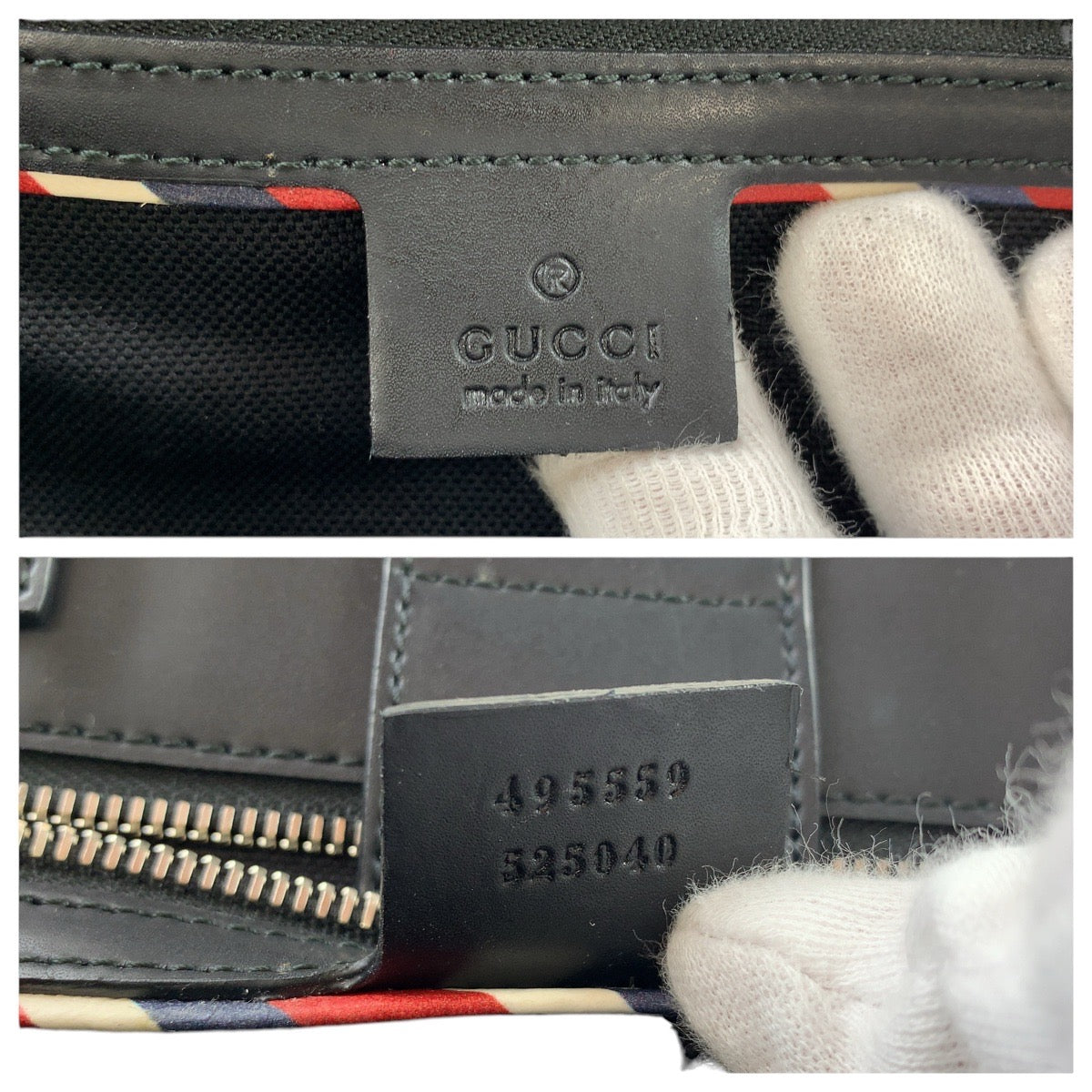 GUCCI Tote Bag 495559 GG Supreme canvas, leather Black Black Multicolor SilverMetal Tote Bag Shoulder Bag 2way Sherry Line Courier Emblem embroidery mens Used