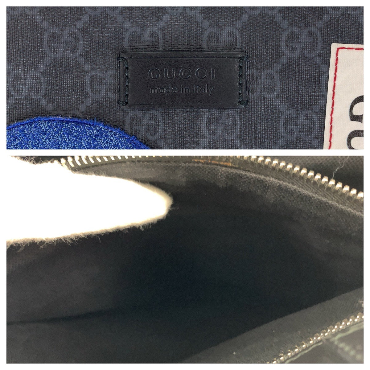 GUCCI Tote Bag 495559 GG Supreme canvas, leather Black Black Multicolor SilverMetal Tote Bag Shoulder Bag 2way Sherry Line Courier Emblem embroidery mens Used