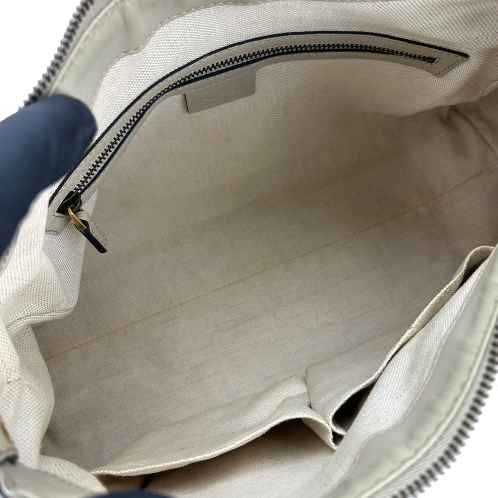 GUCCI Shoulder Bag 282298 GG canvas, leather beige Women Used