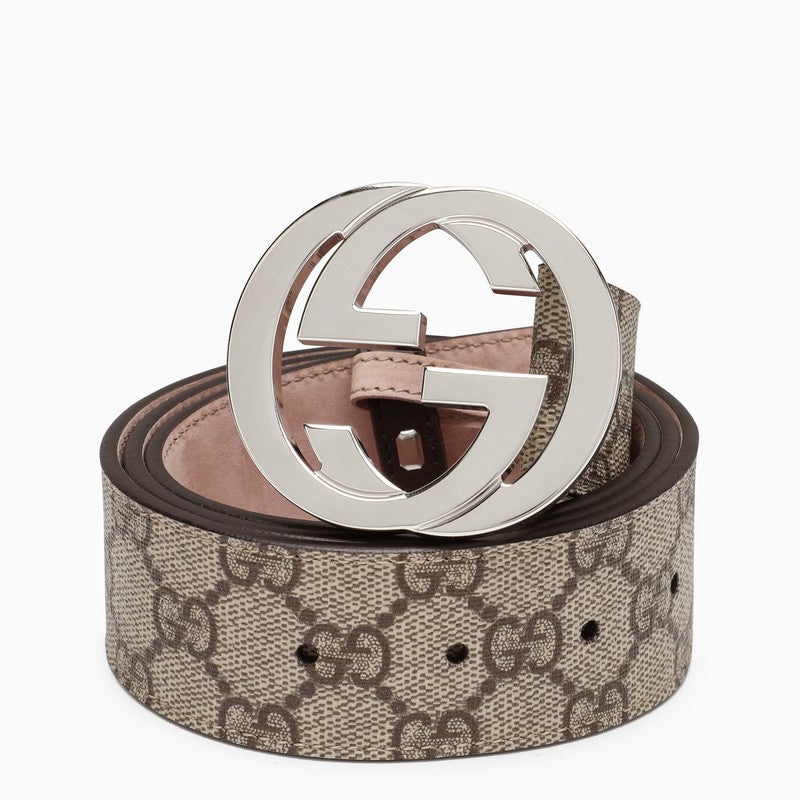 Gucci Gg Supreme Fabric Belt With Gg Buckle Men