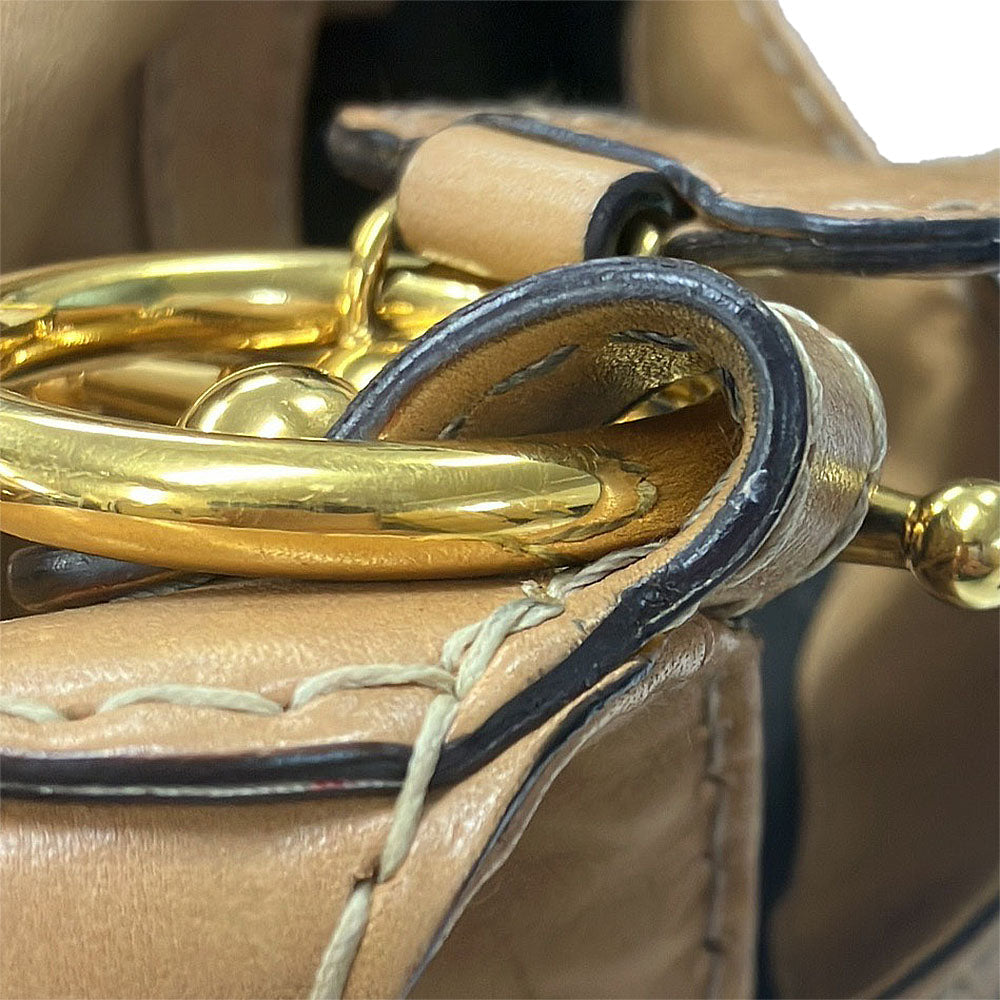 GUCCI Shoulder Bag 203542 leather beige