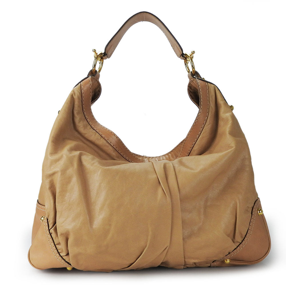 GUCCI Shoulder Bag 203542 leather beige
