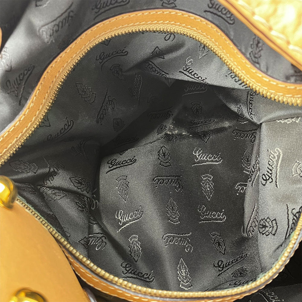 GUCCI Shoulder Bag 203542 leather beige
