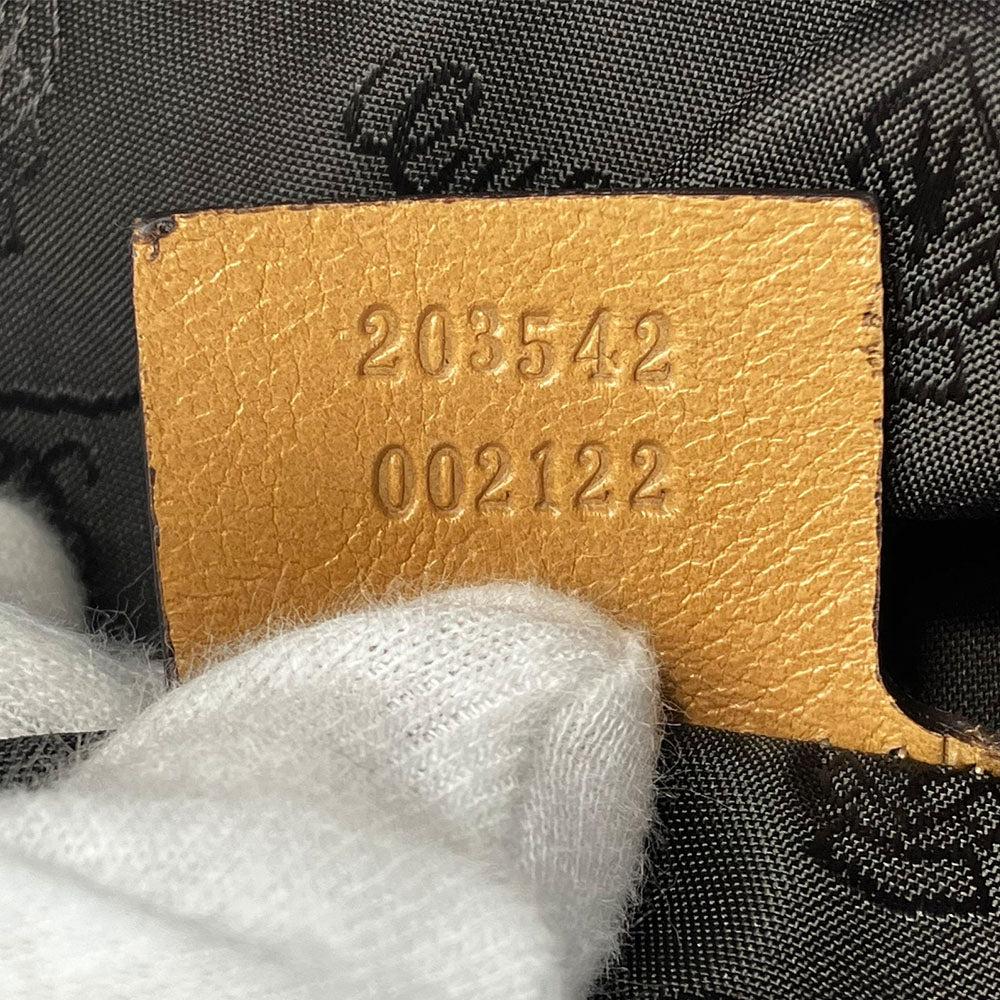 GUCCI Shoulder Bag 203542 leather beige
