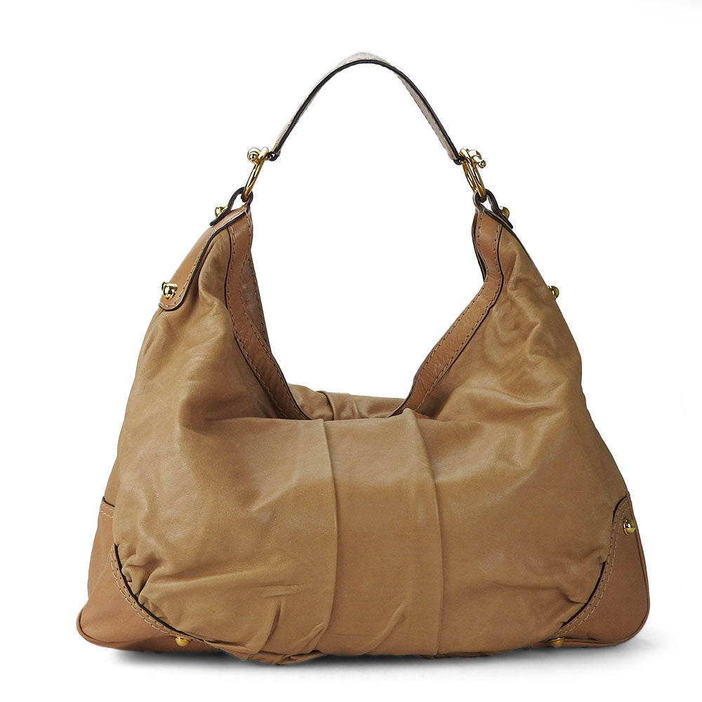 GUCCI Shoulder Bag 203542 leather beige