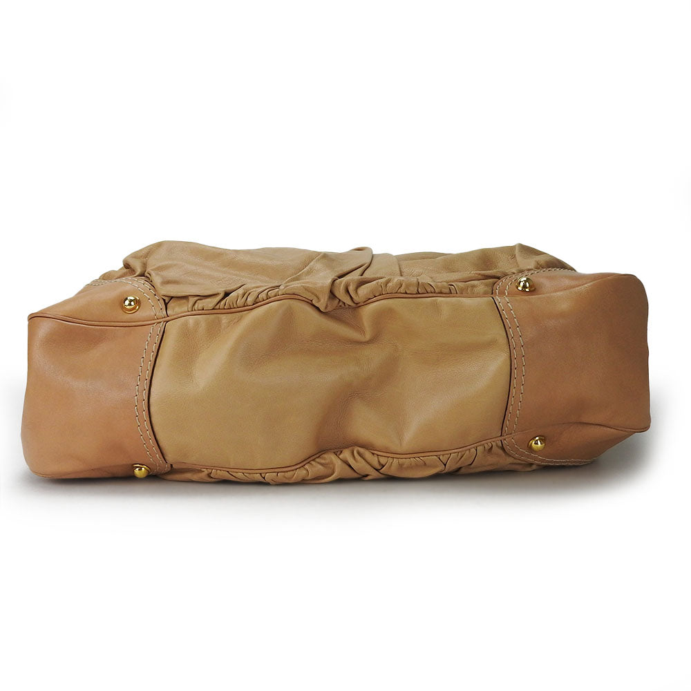 GUCCI Shoulder Bag 203542 leather beige