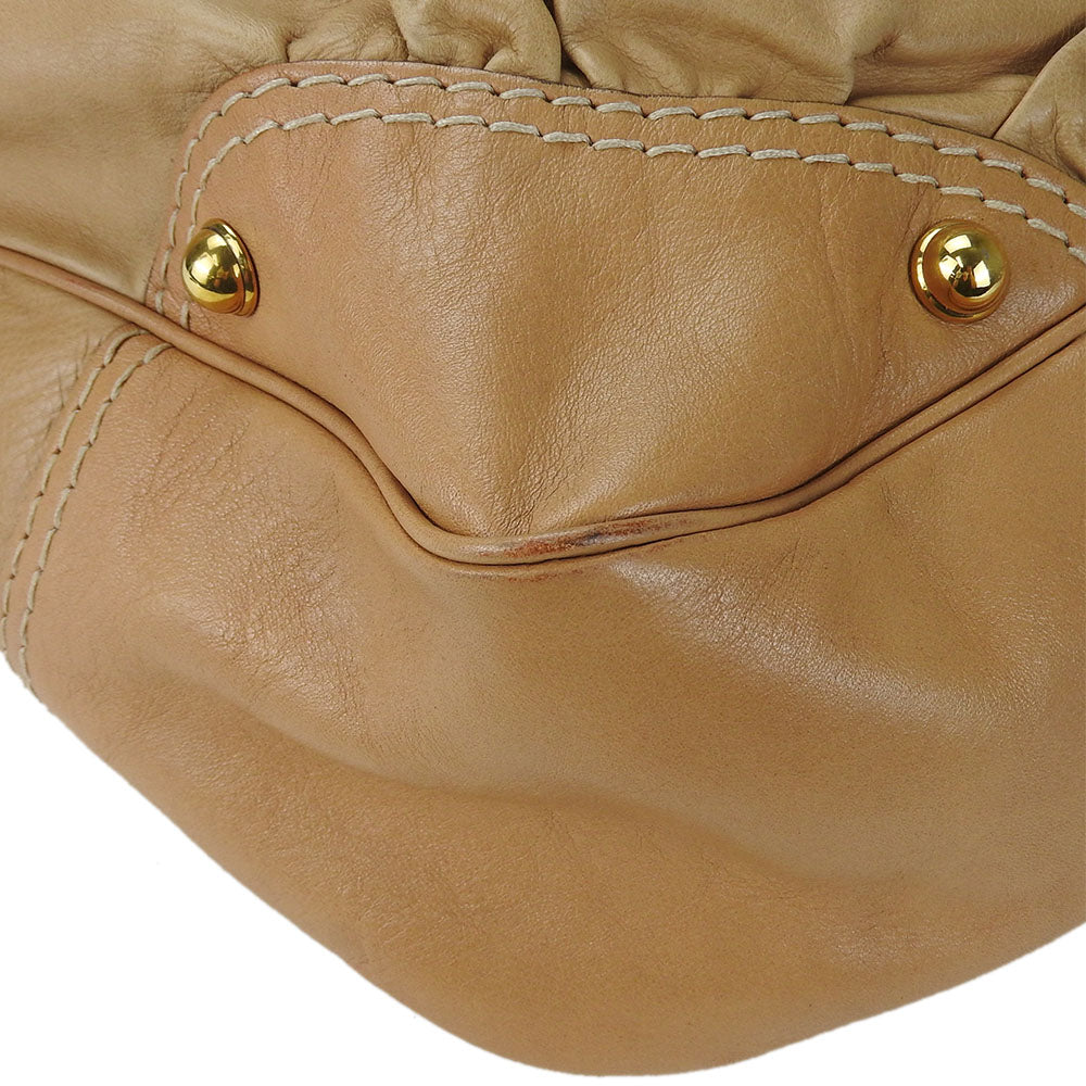 GUCCI Shoulder Bag 203542 leather beige