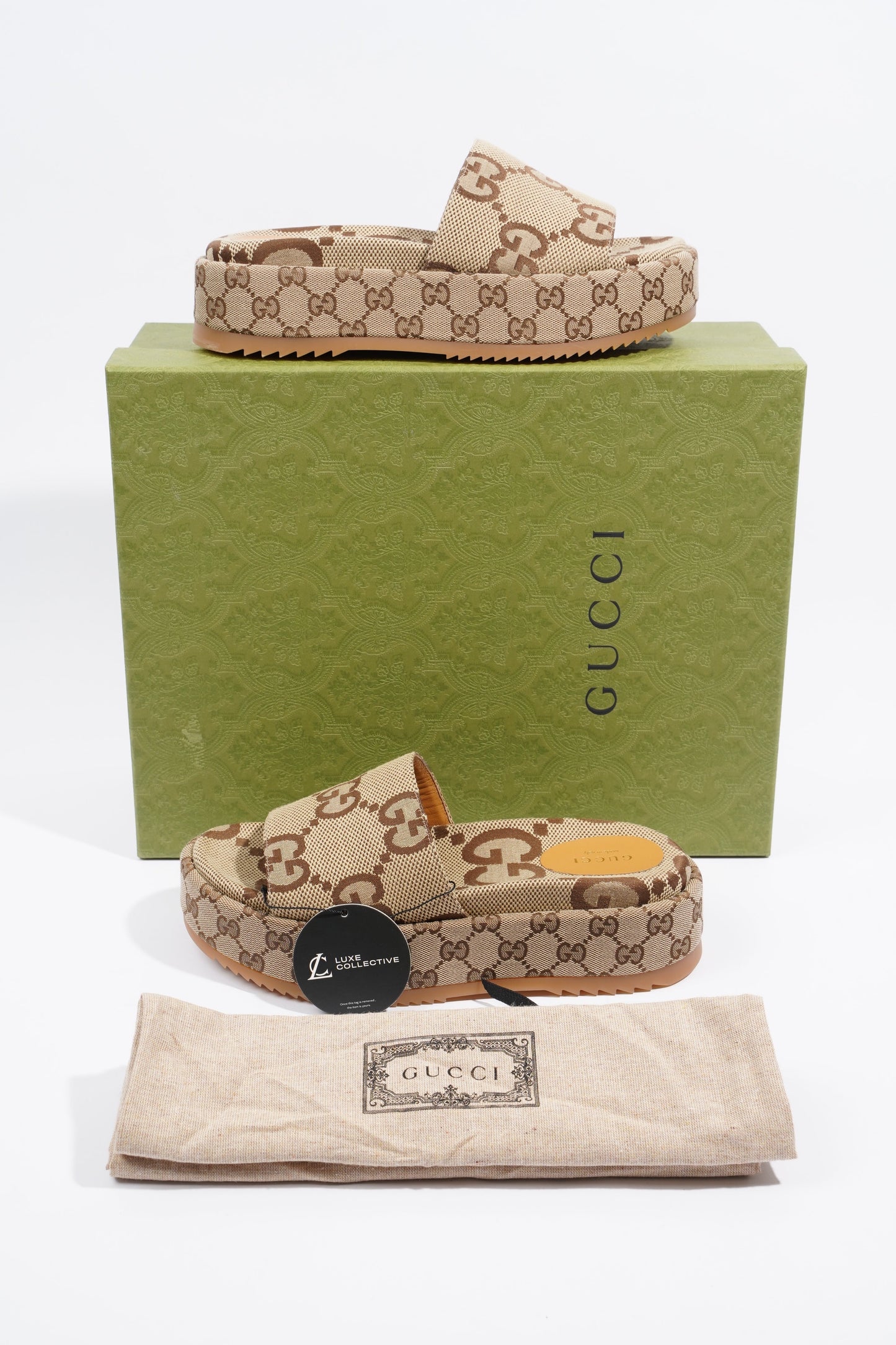 Gucci Platform Sandal Supreme Canvas EU 39 UK 6
