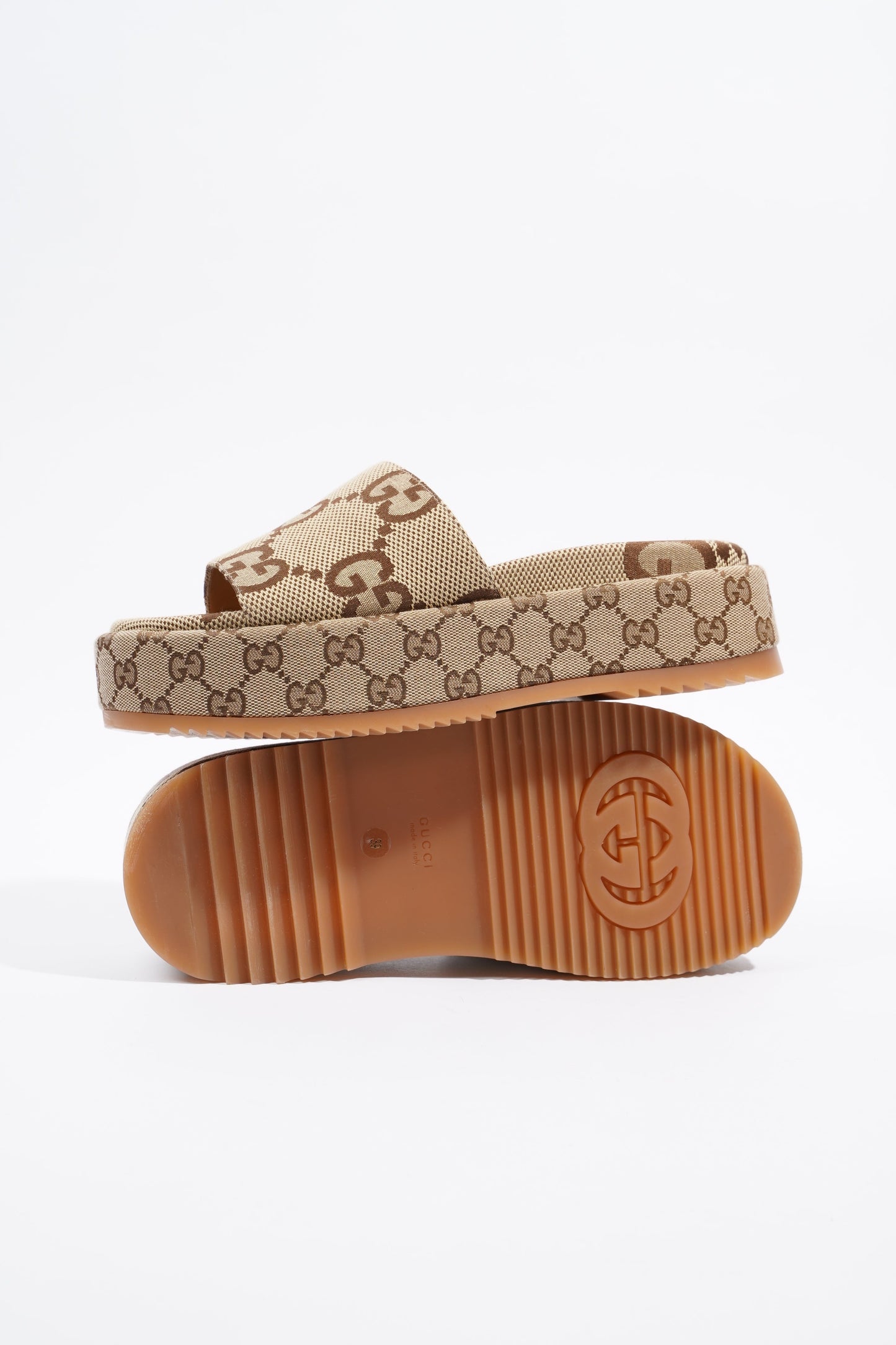 Gucci Platform Sandal Supreme Canvas EU 39 UK 6