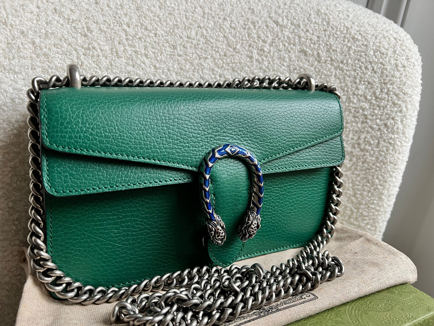 Gucci Dionysus GG Green Small Shoulder Bag (RRP £2,670)