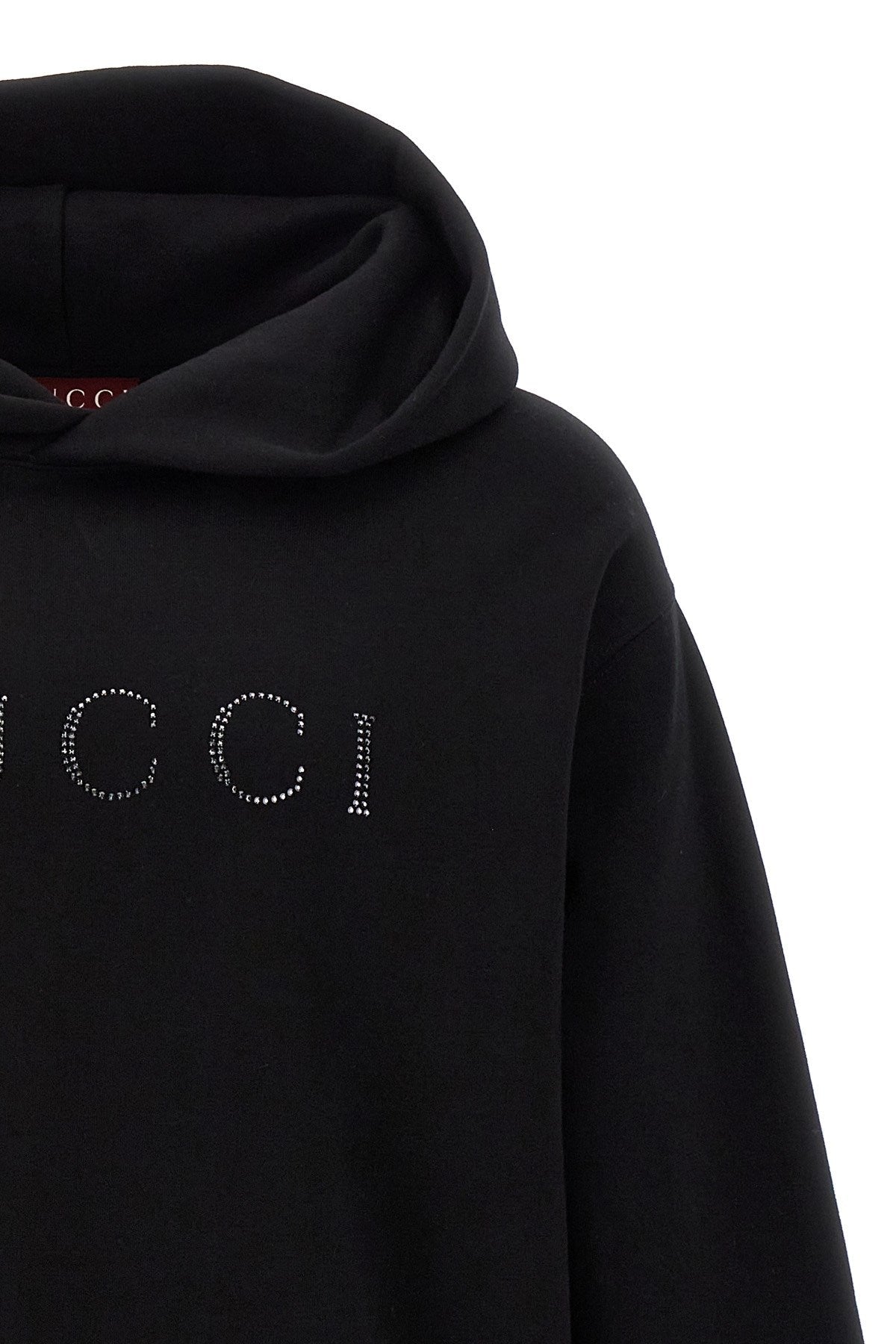 Gucci Men Rhinestone Logo Hoodie