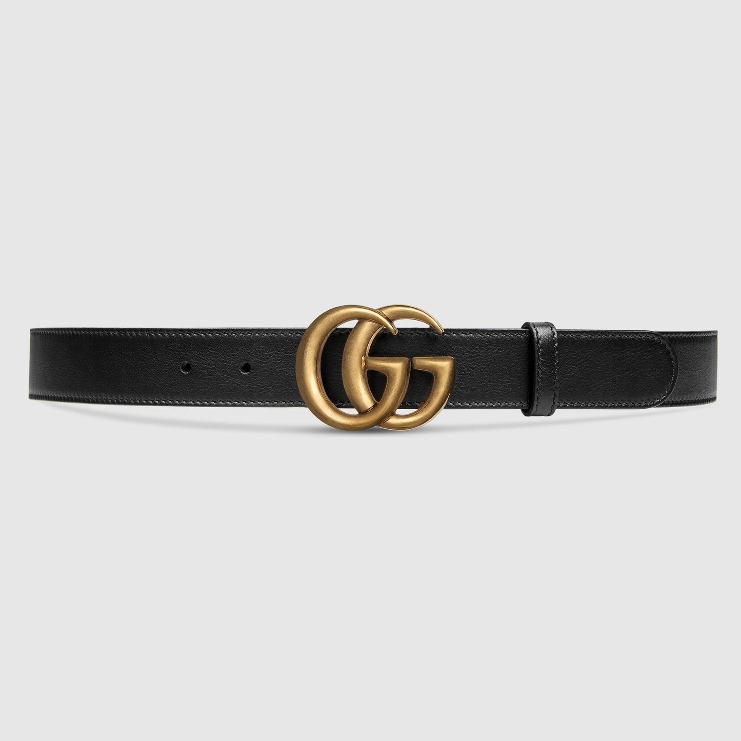 Gucci Black Belt with GG Buckle