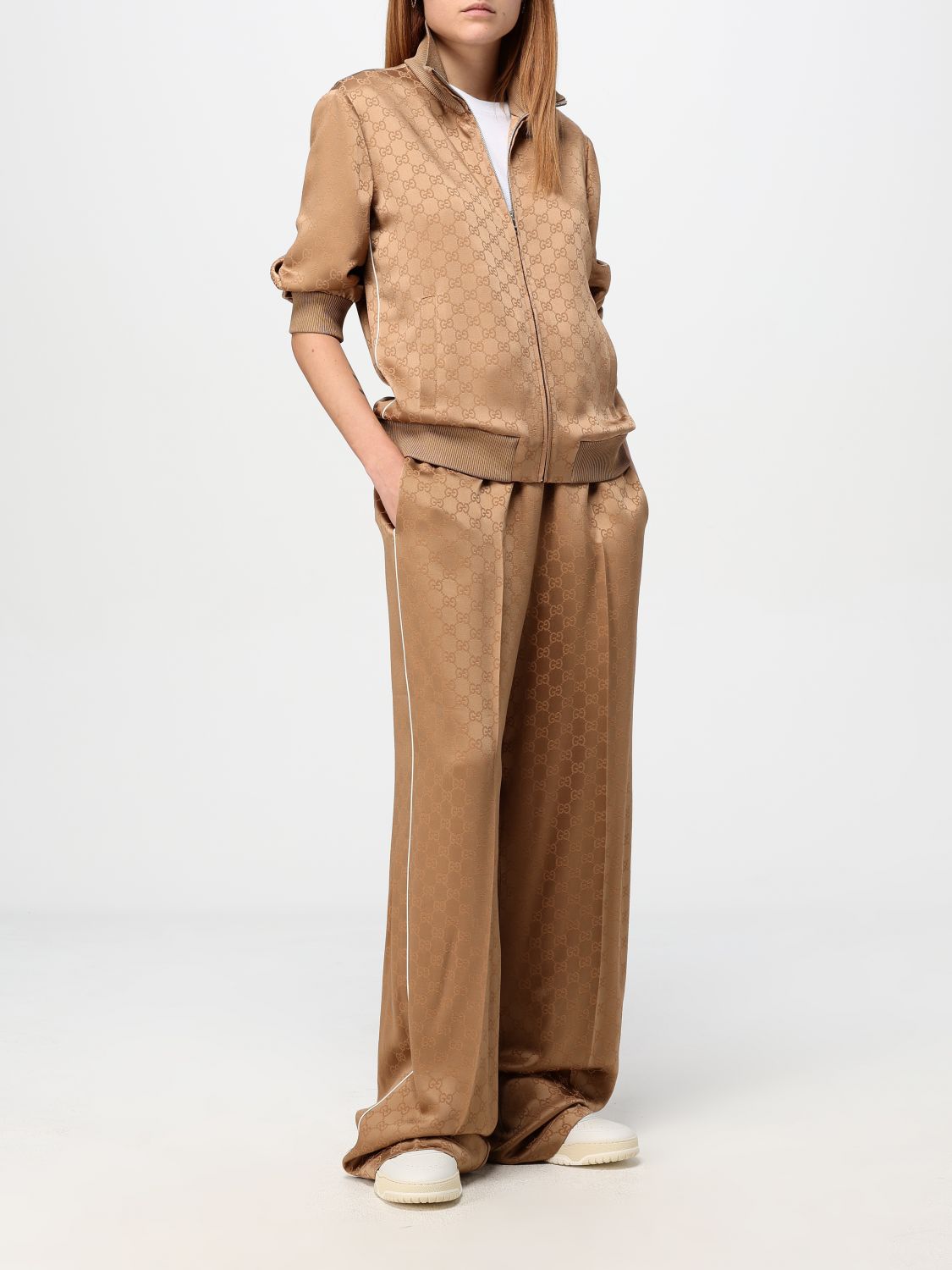 Gucci Pants Woman Beige Woman
