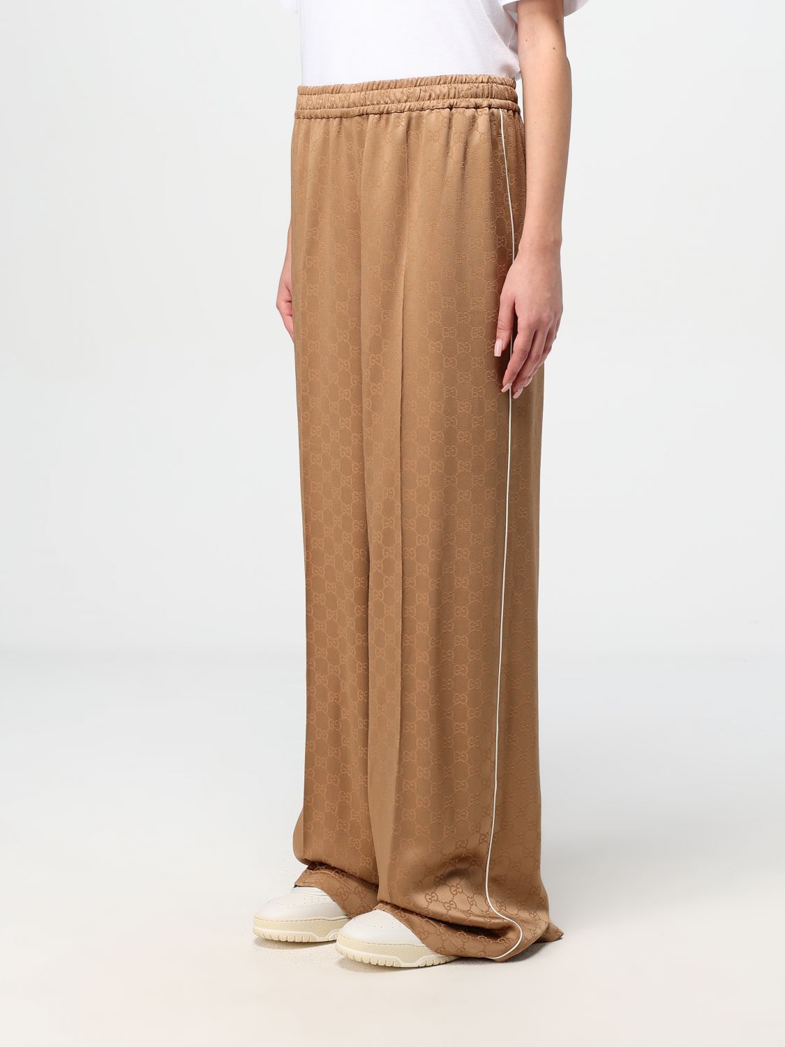 Gucci Pants Woman Beige Woman