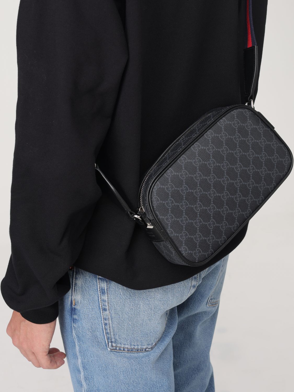 Gucci Shoulder Bag Men Black Men