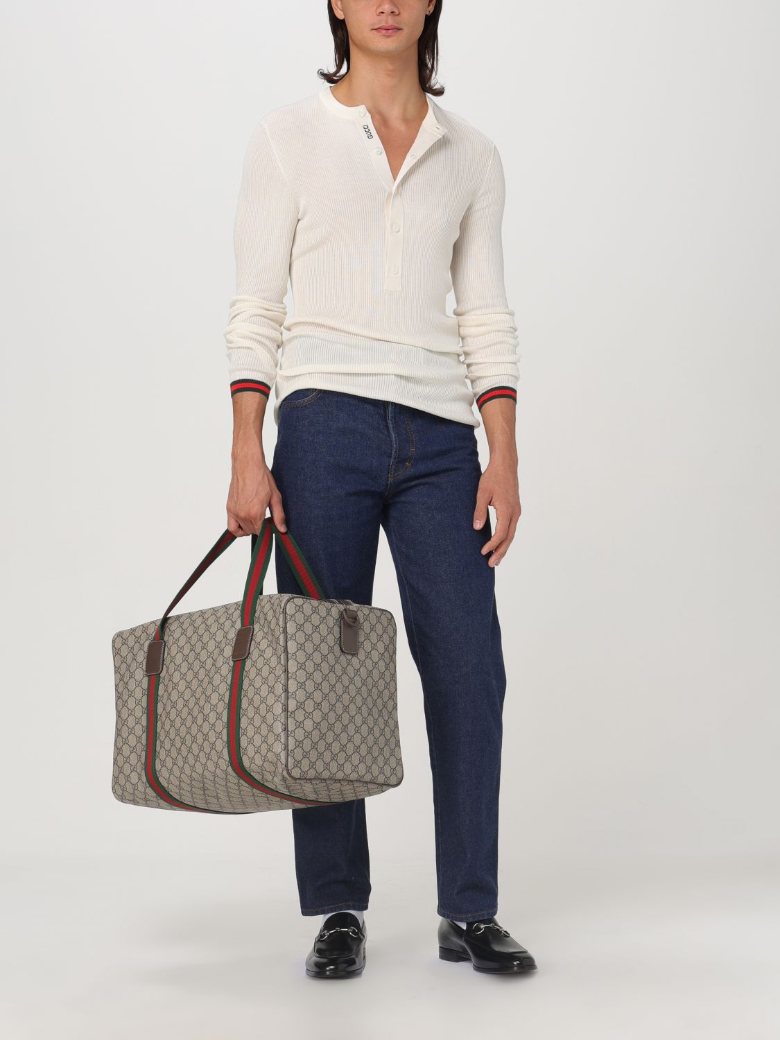 Gucci Travel Bag Men Beige Men