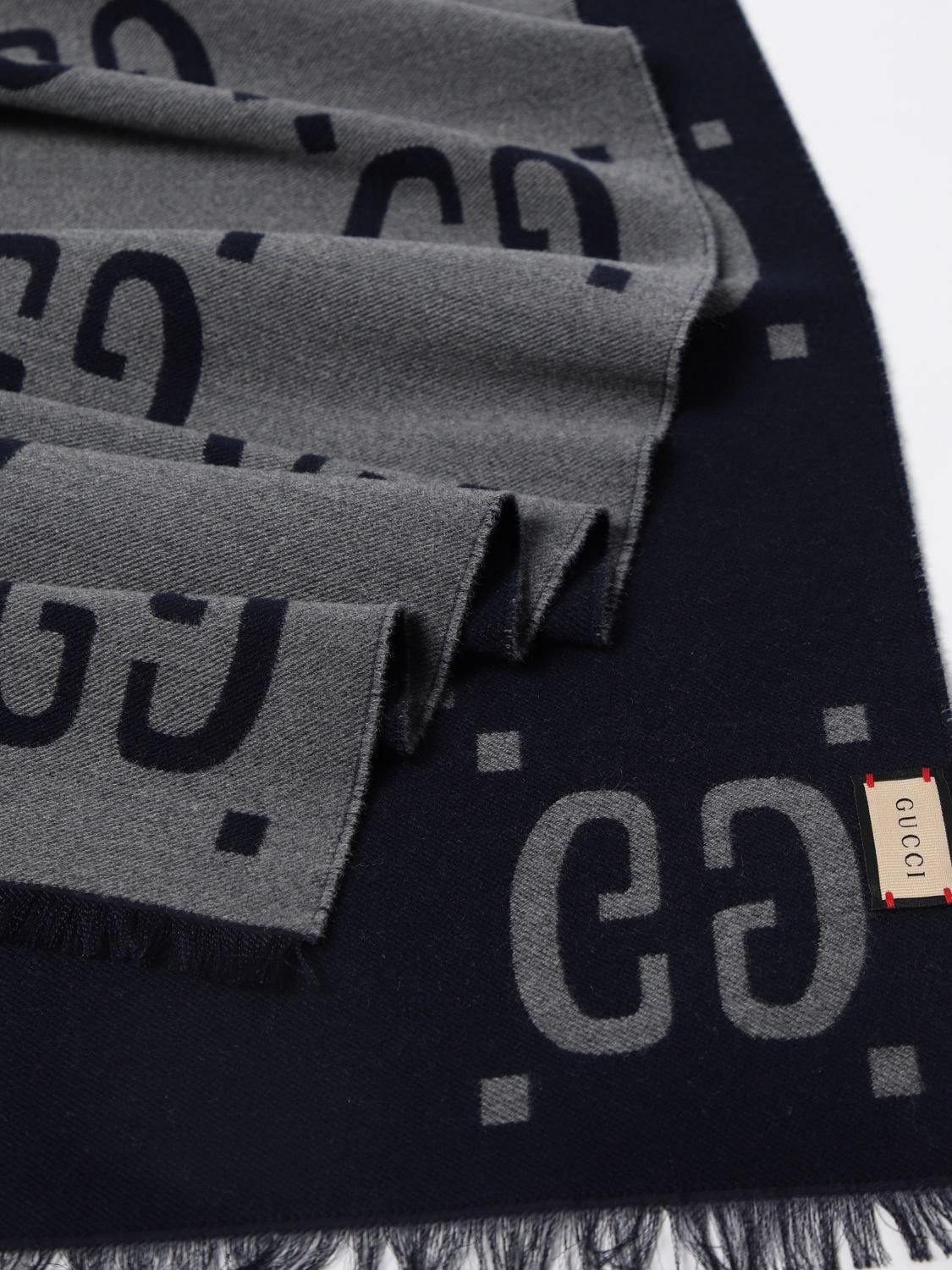 Gucci Scarf Men Grey Men
