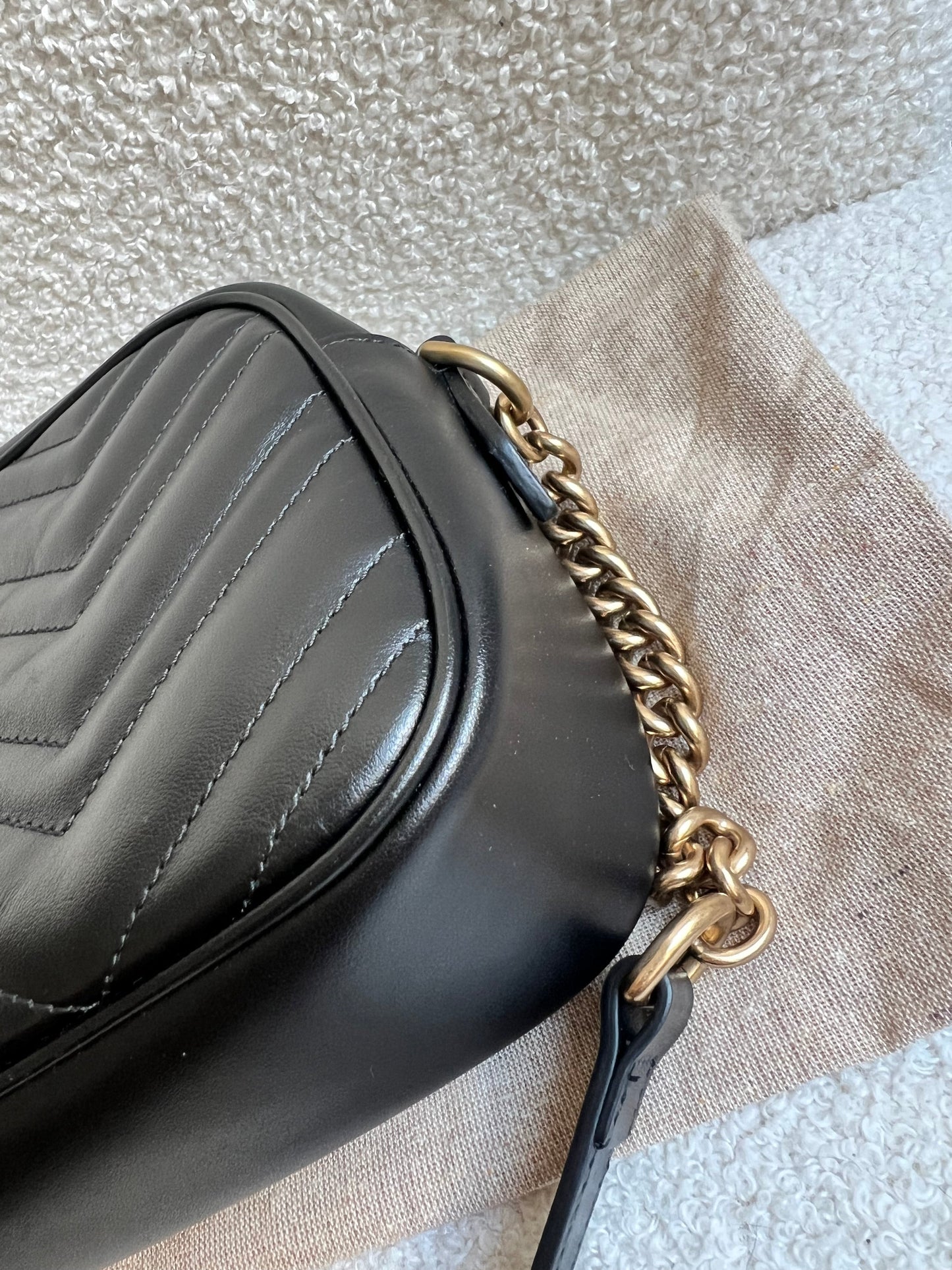 Gucci GG Black Marmont Small Shoulder Bag (RRP £1440)