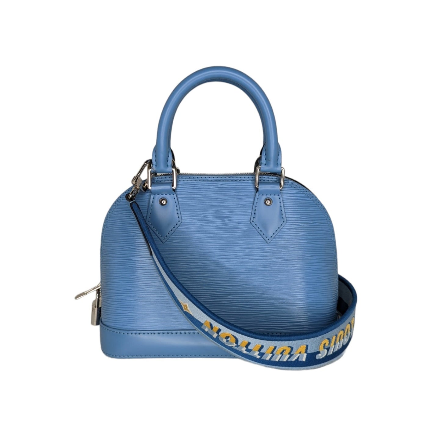 Louis Vuitton EPI Alma BB Satchel w/ Jacquard Strap