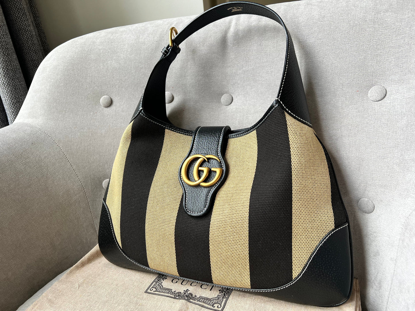 Gucci Stripe Medium Aphrodite Shoulder Bag (RRP £1400)