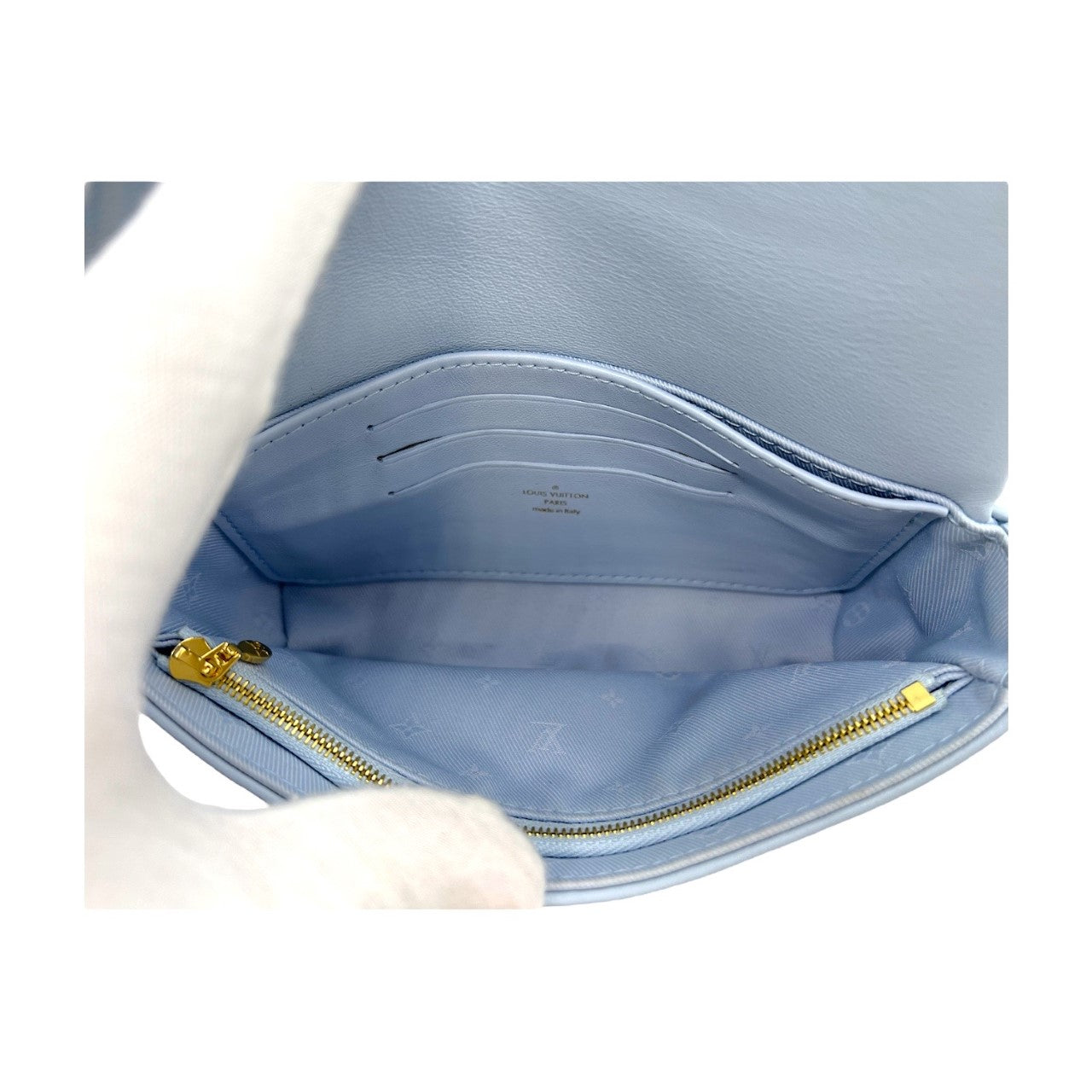 Louis Vuitton Blue Glacier Wallet on Strap Bubblegram