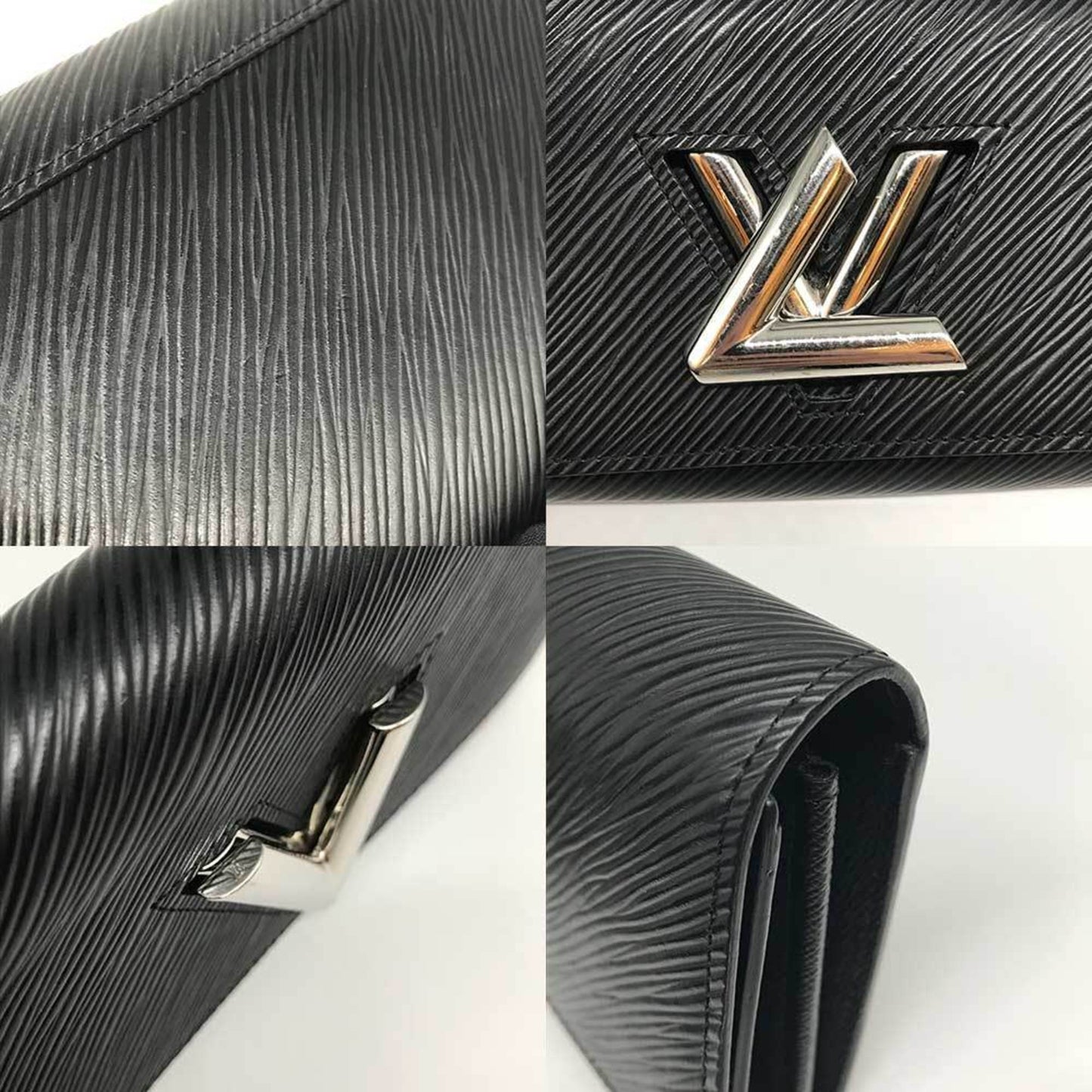 Louis Vuitton  Noir Epi Leather Long Wallet (Bi-Fold)