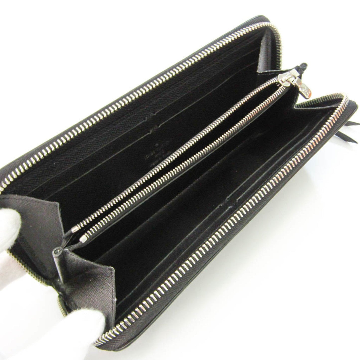 Louis Vuitton Black Leather Portefeuille Clemence wallet accessories