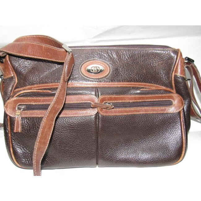 Gucci Shoulder Bag Vintage Pursesdesigner Purses Brown Signature Leather Satchel