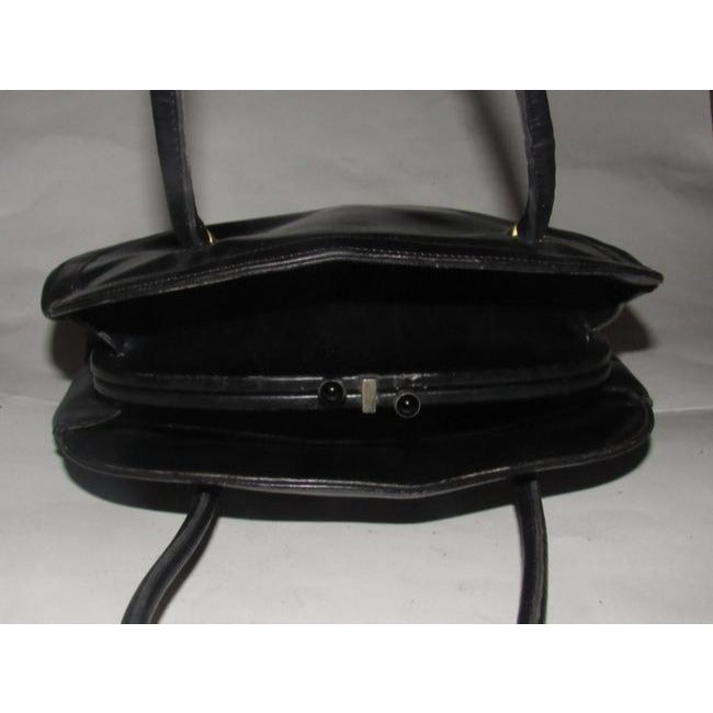Gucci Top Handle Bag Black Leather Satchel