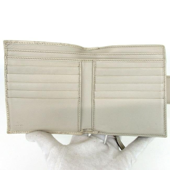 Gucci White G Print Abbey D Ring Wallet