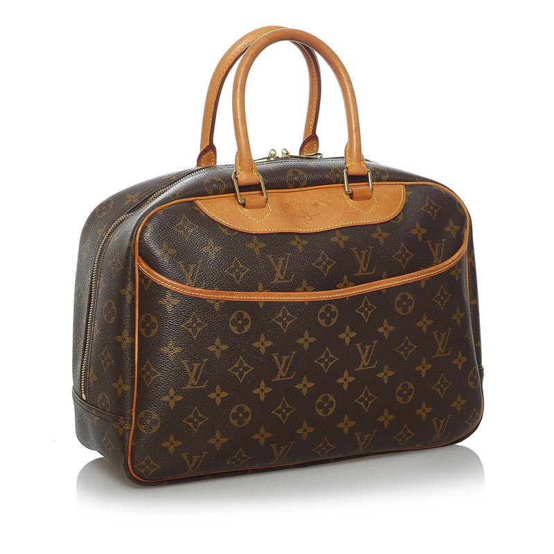 Louis Vuitton Brown Canvas Deauville handbag bag