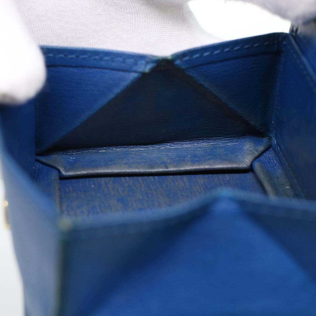LOUIS VUITTON Epi Porte Monnaie Boite Coin Purse Blue M63695 LV  43541