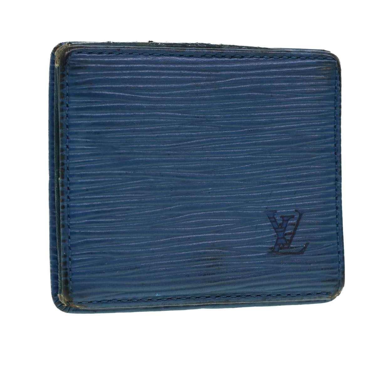 LOUIS VUITTON Epi Porte Monnaie Boite Coin Purse Blue M63695 LV  43541
