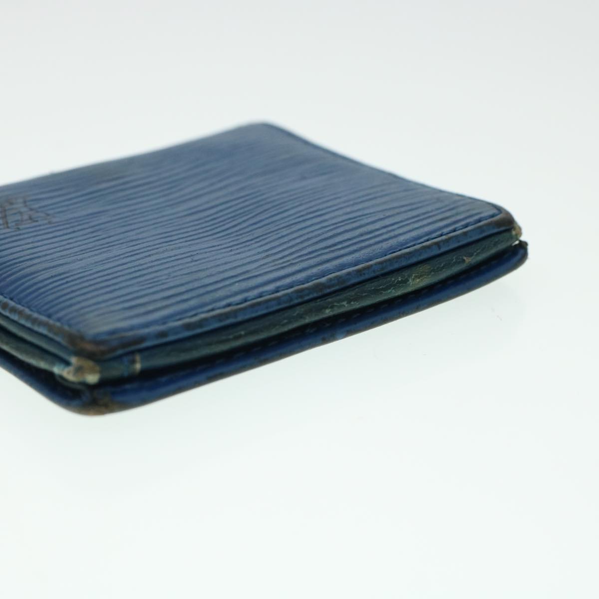 LOUIS VUITTON Epi Porte Monnaie Boite Coin Purse Blue M63695 LV  43541