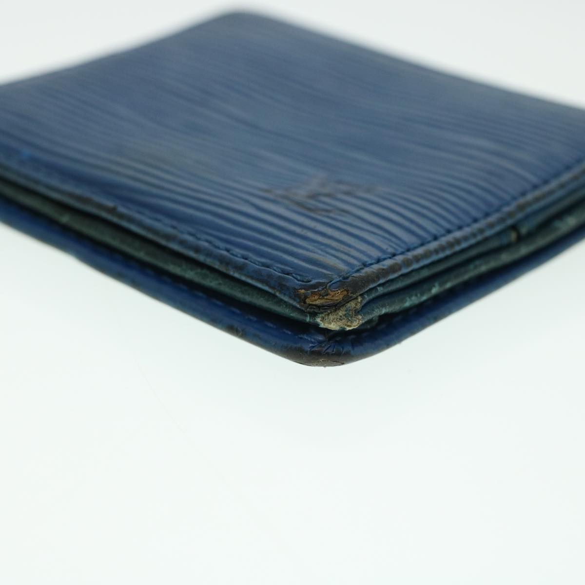 LOUIS VUITTON Epi Porte Monnaie Boite Coin Purse Blue M63695 LV  43541