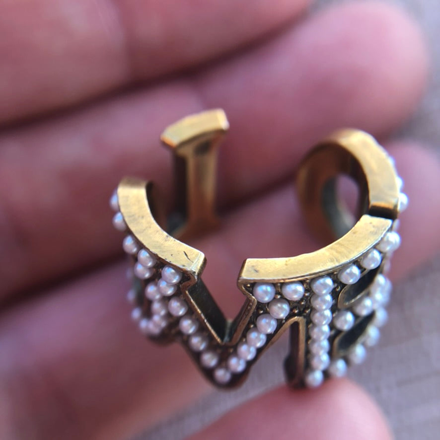 Gucci LOVED Pearl Ring