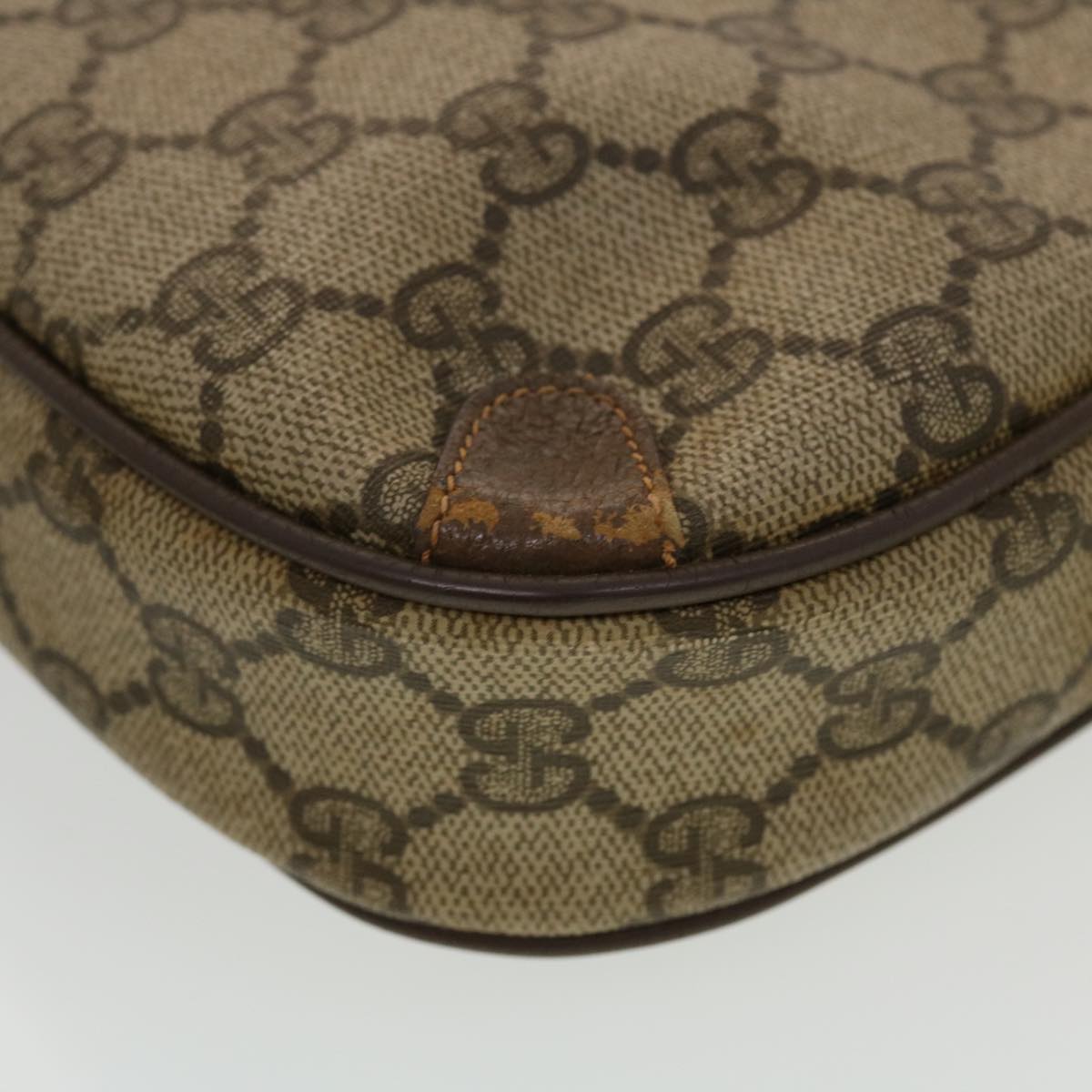 GUCCI GG Canvas Web Sherry Line Shoulder Bag Beige Red Green  43903