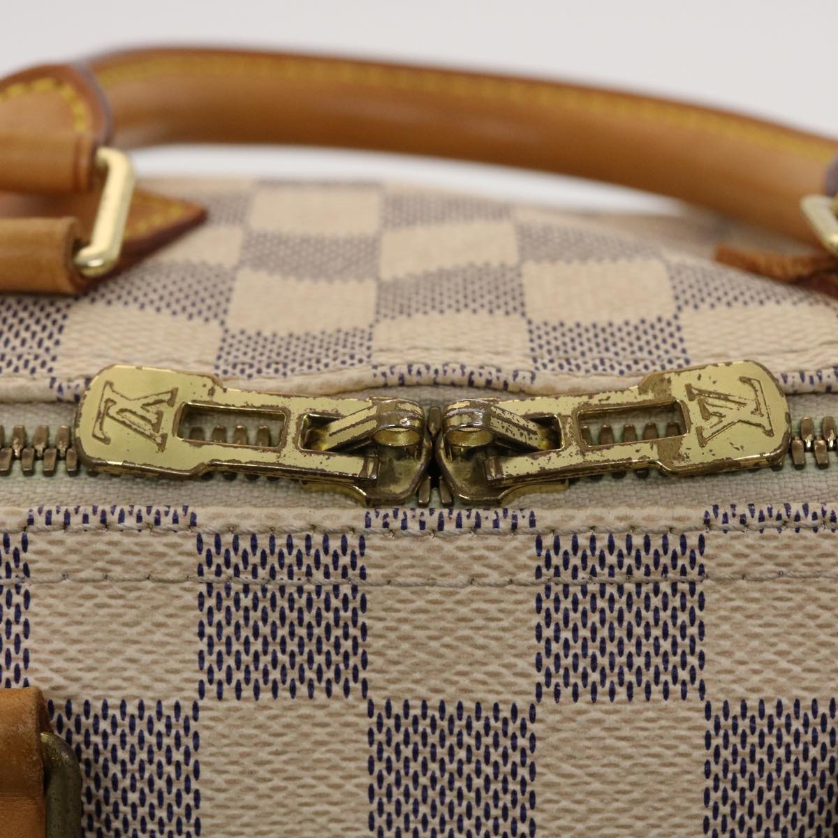 LOUIS VUITTON Damier Azur Speedy Bandouliere 25 Hand Bag N41000 LV Auth 43997
