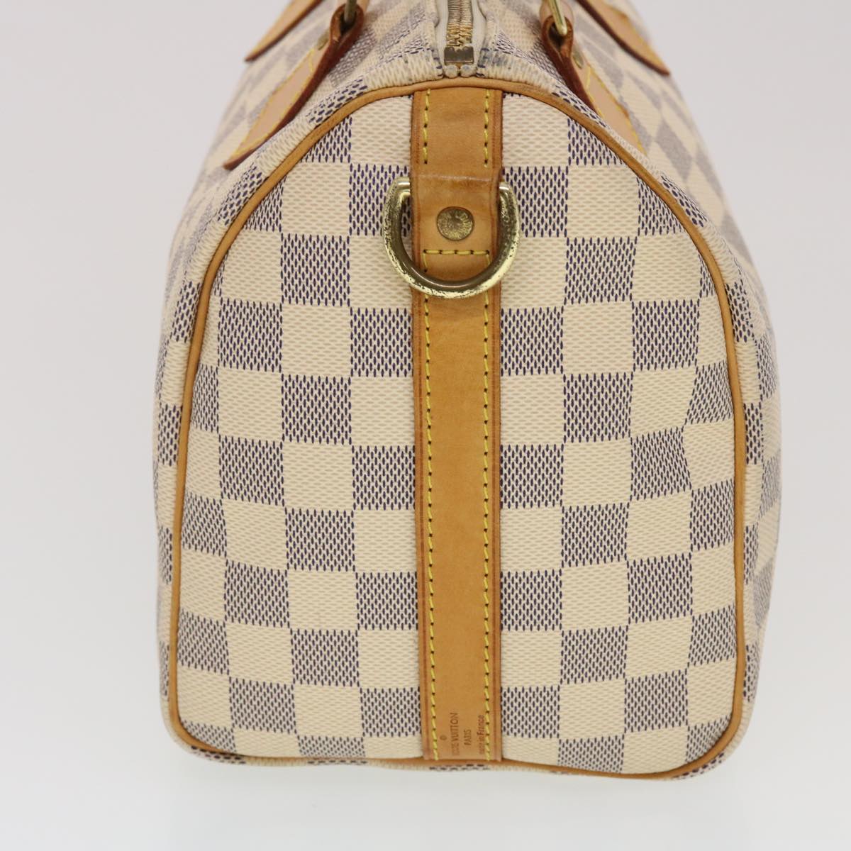 LOUIS VUITTON Damier Azur Speedy Bandouliere 25 Hand Bag N41000 LV Auth 43997