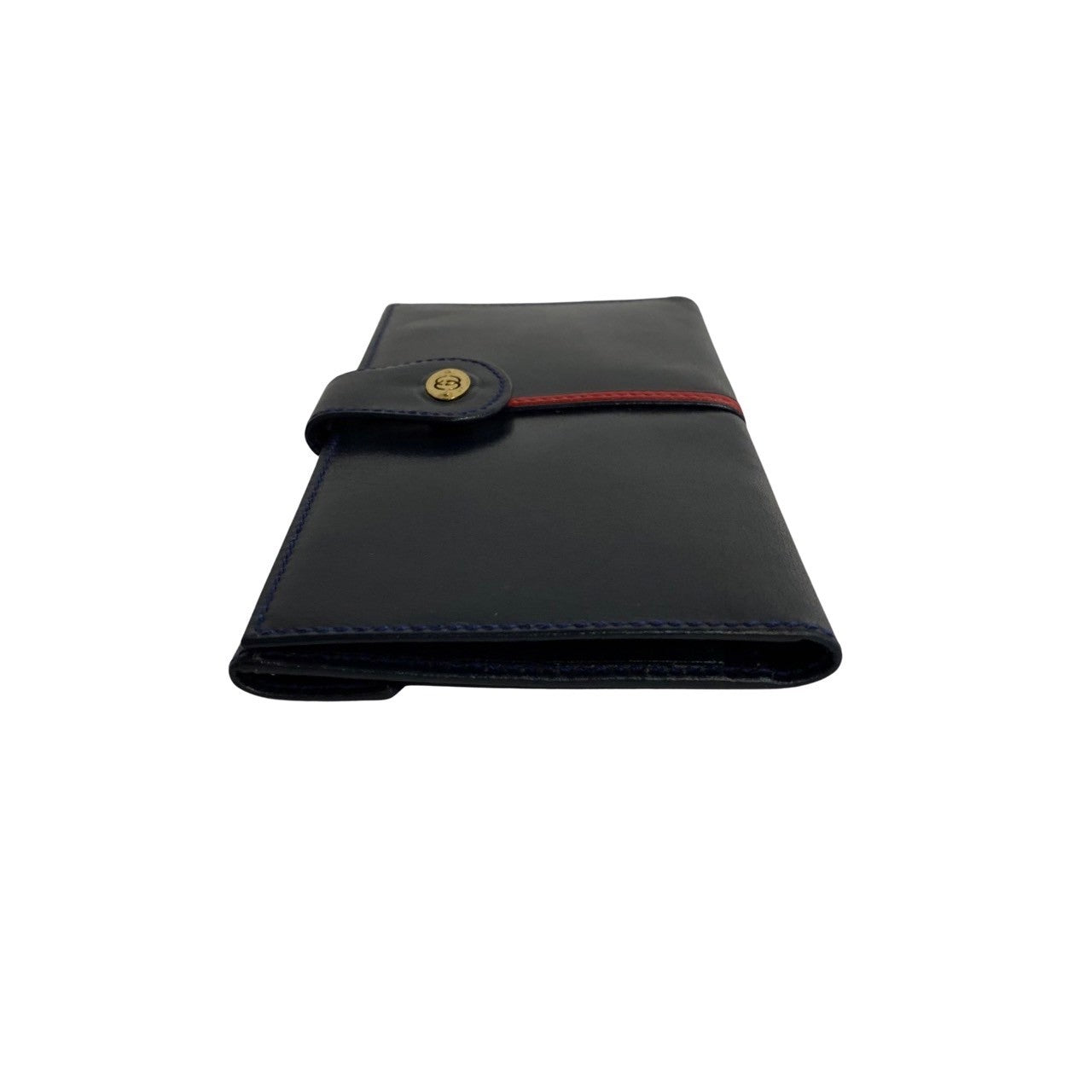 GUCCI Long Wallet Purse leather Navy Sherry line