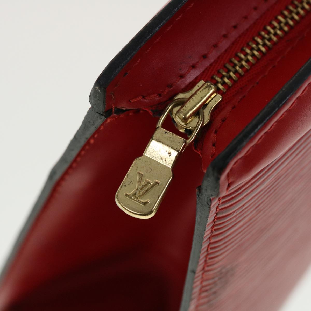 LOUIS VUITTON Epi Trousse Crete Clutch Bag Red M48407 LV  44301