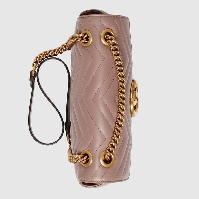 Gucci GG Marmont Matelassé Shoulder Bag in Dusty Pink