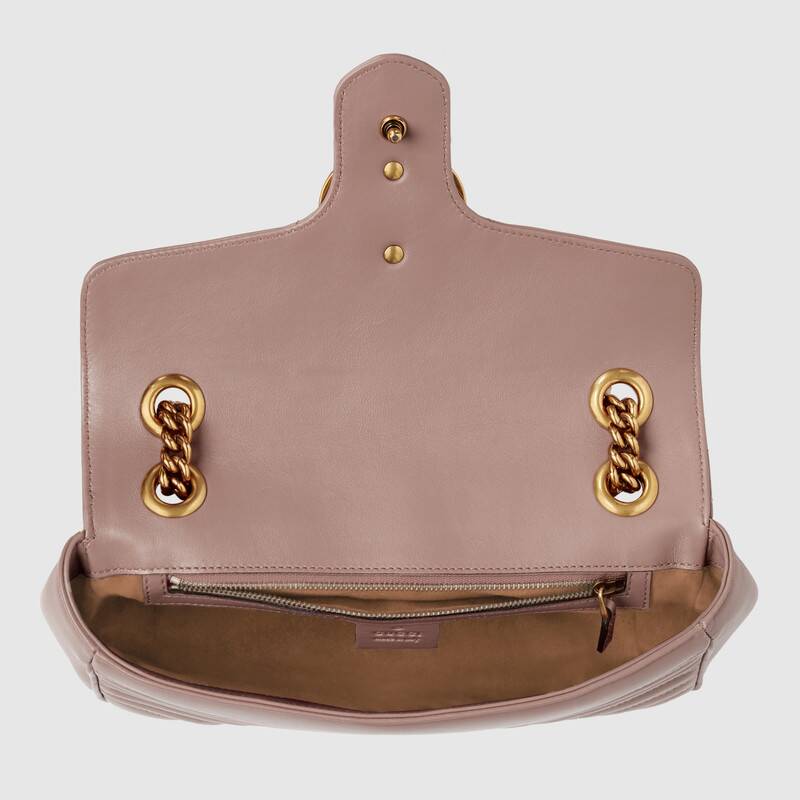 Gucci GG Marmont Matelassé Shoulder Bag in Dusty Pink