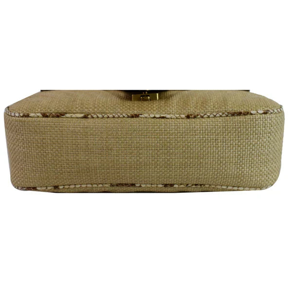 Gucci GG Marmont Small Raffia Shoulder Bag