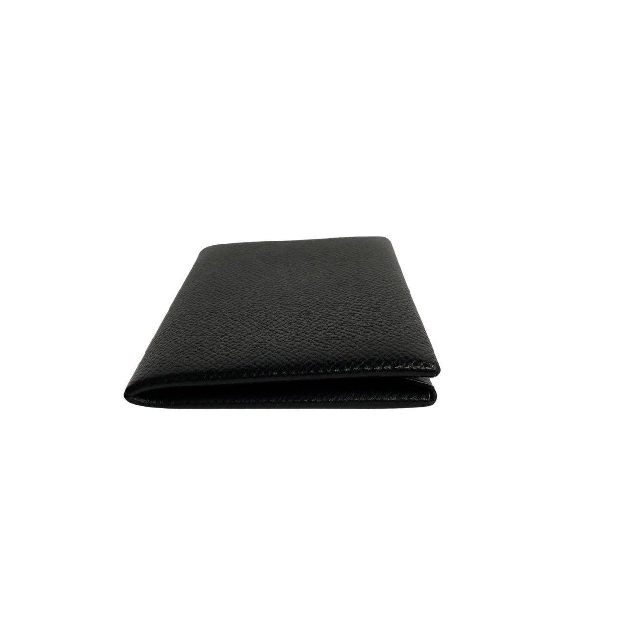 HERMES Card Case leather black Calvi