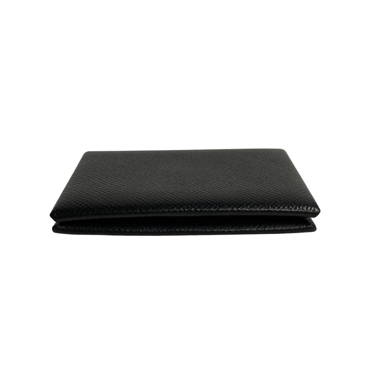 HERMES Card Case leather black Calvi
