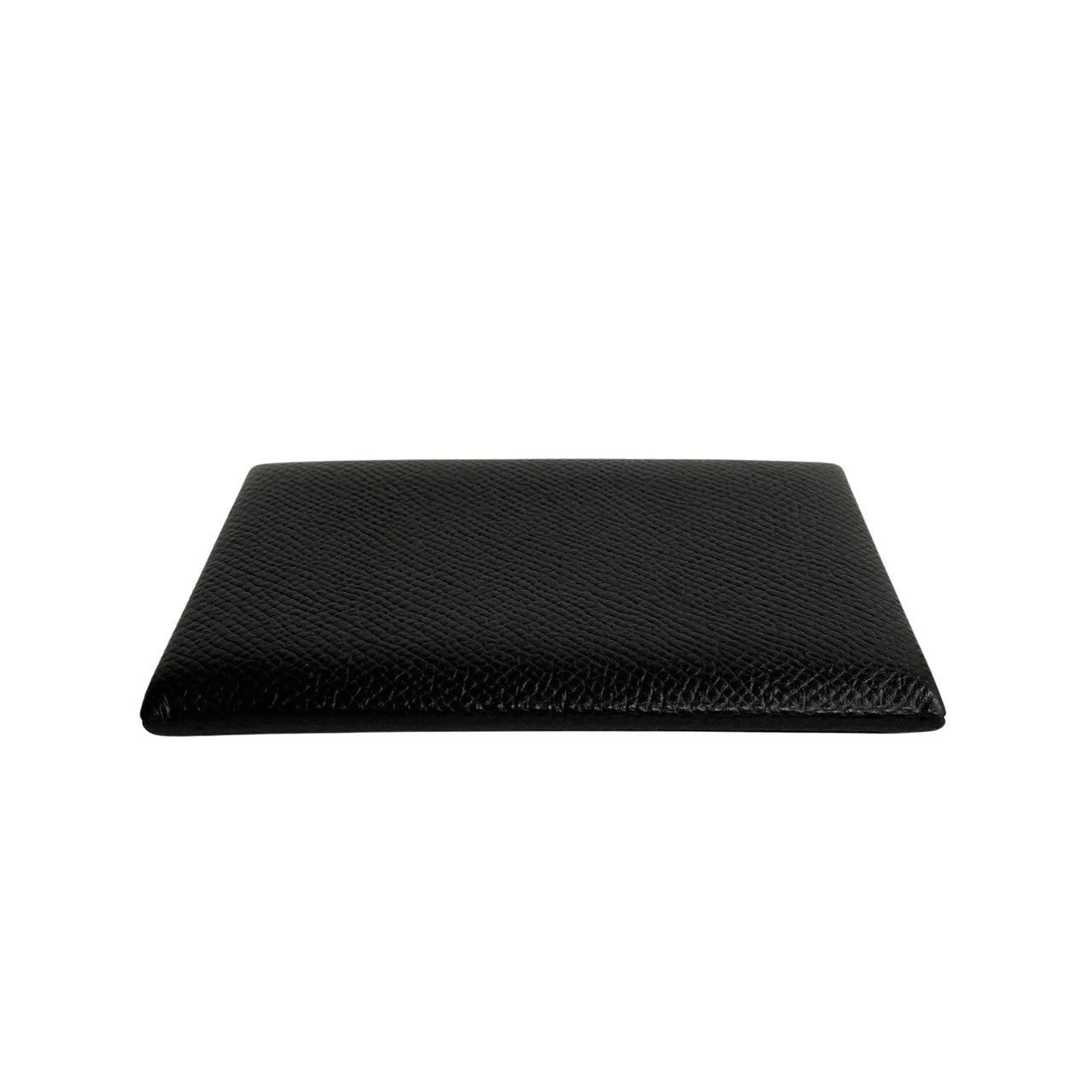 HERMES Card Case leather black Calvi