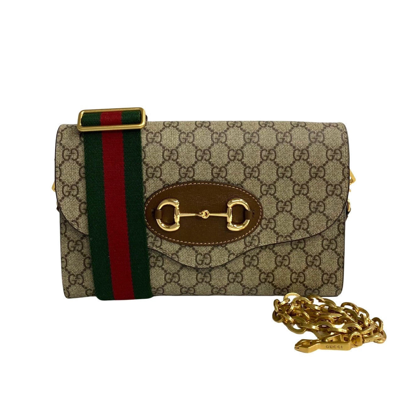 GUCCI Shoulder Bag leather Brown Sherry line