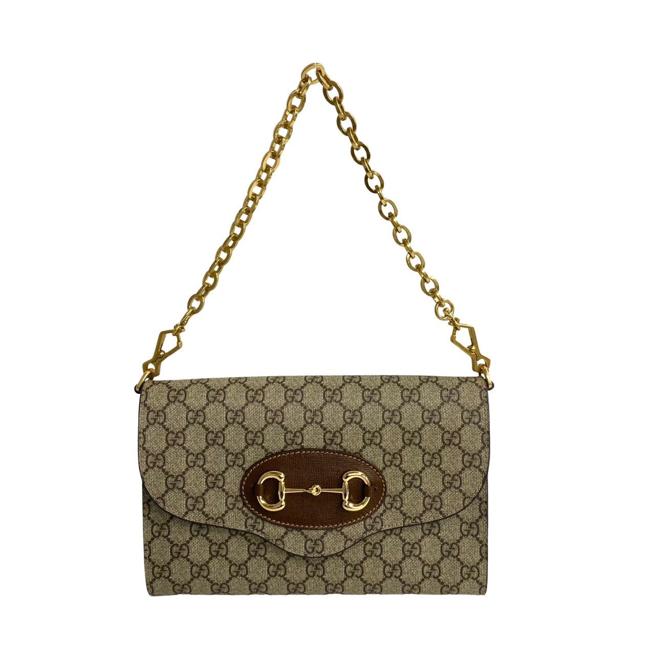 GUCCI Shoulder Bag leather Brown Sherry line