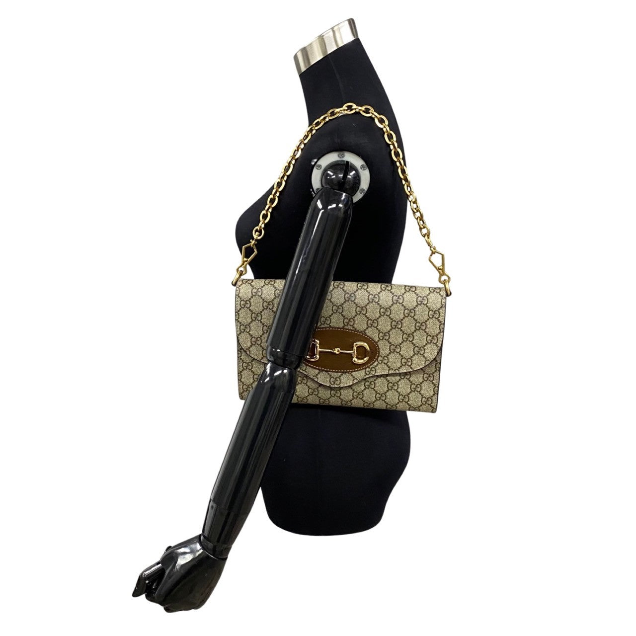 GUCCI Shoulder Bag leather Brown Sherry line